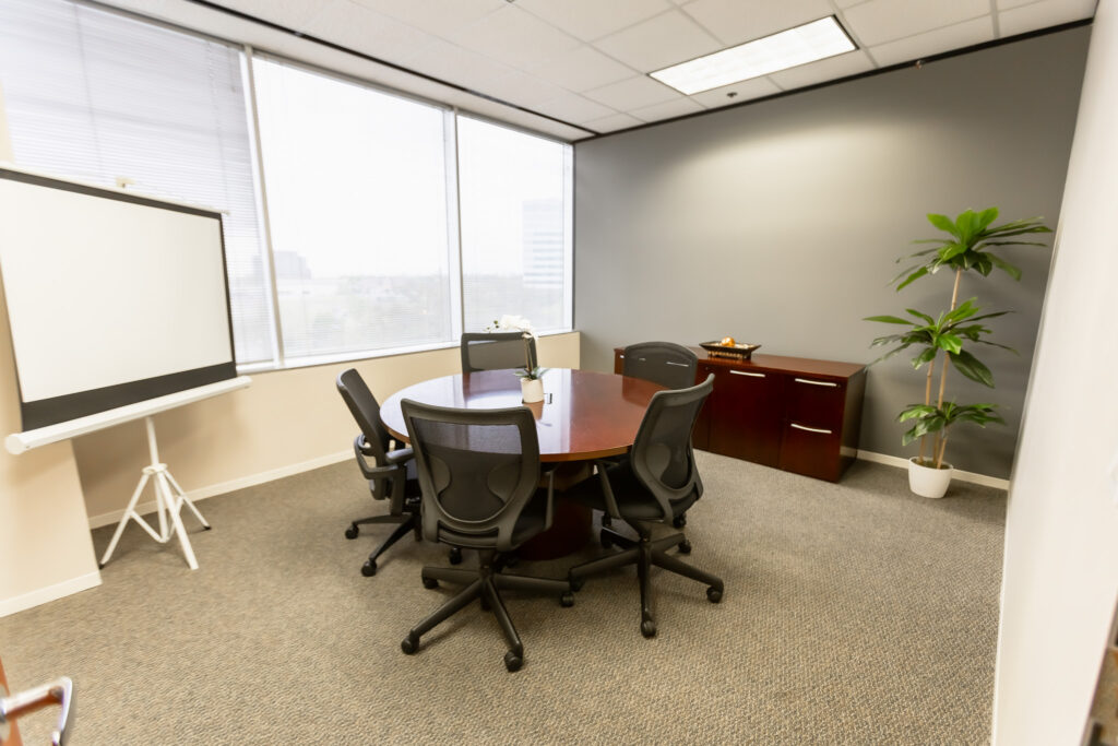 North Houston Executive Office Suites - Large Corner Office with Window